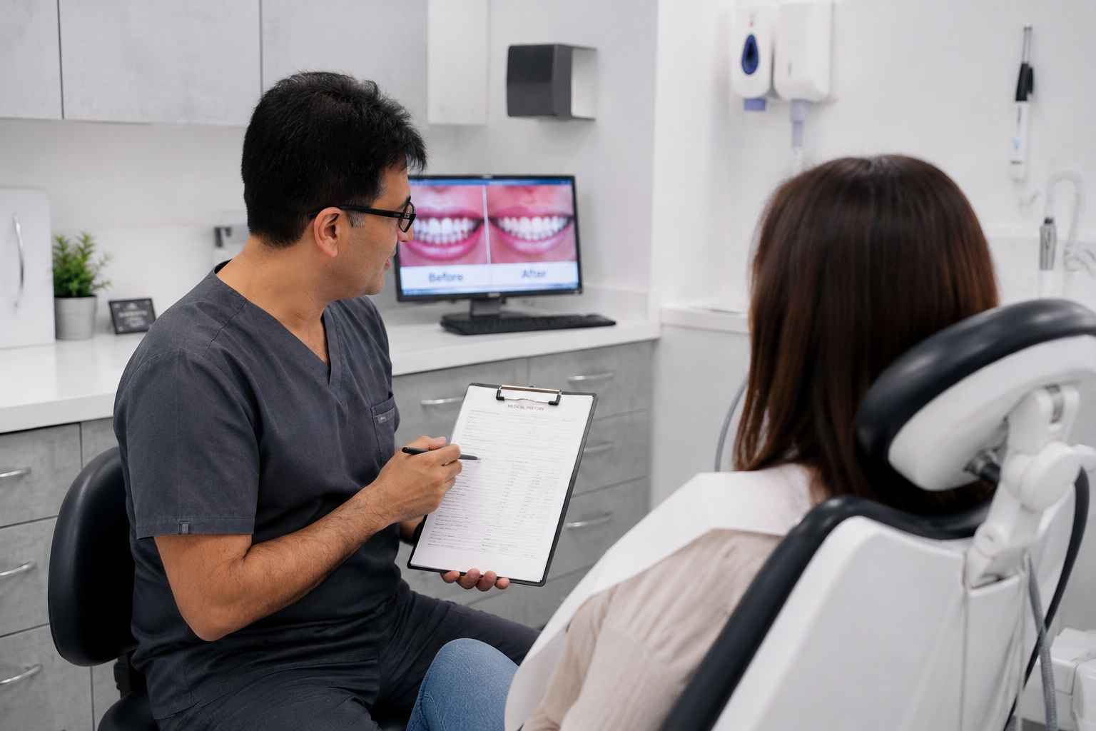 Step 2 — Discussing medical history with your dentist
