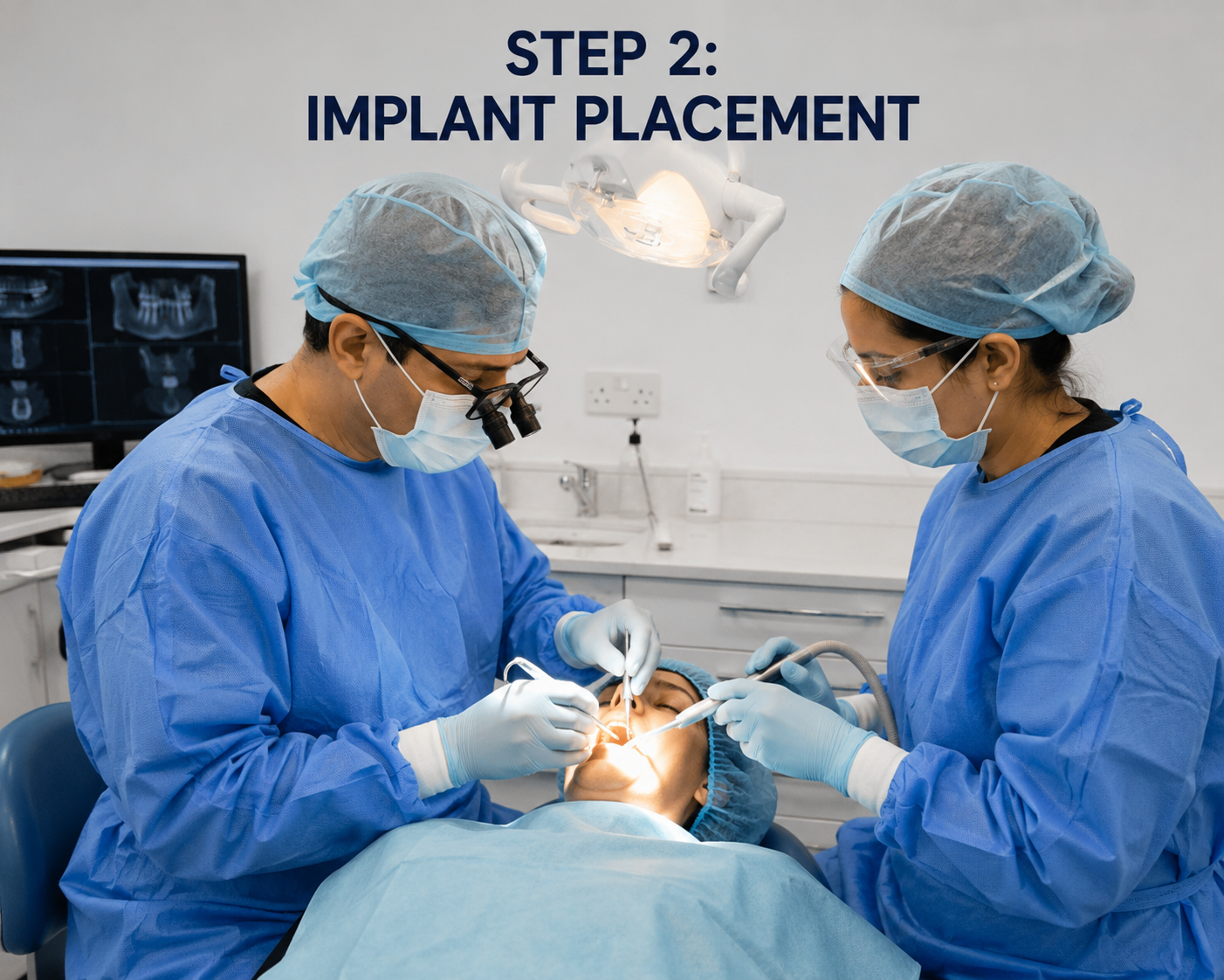 Step 2 — Dental implant placement by Dr Alireza Samadi