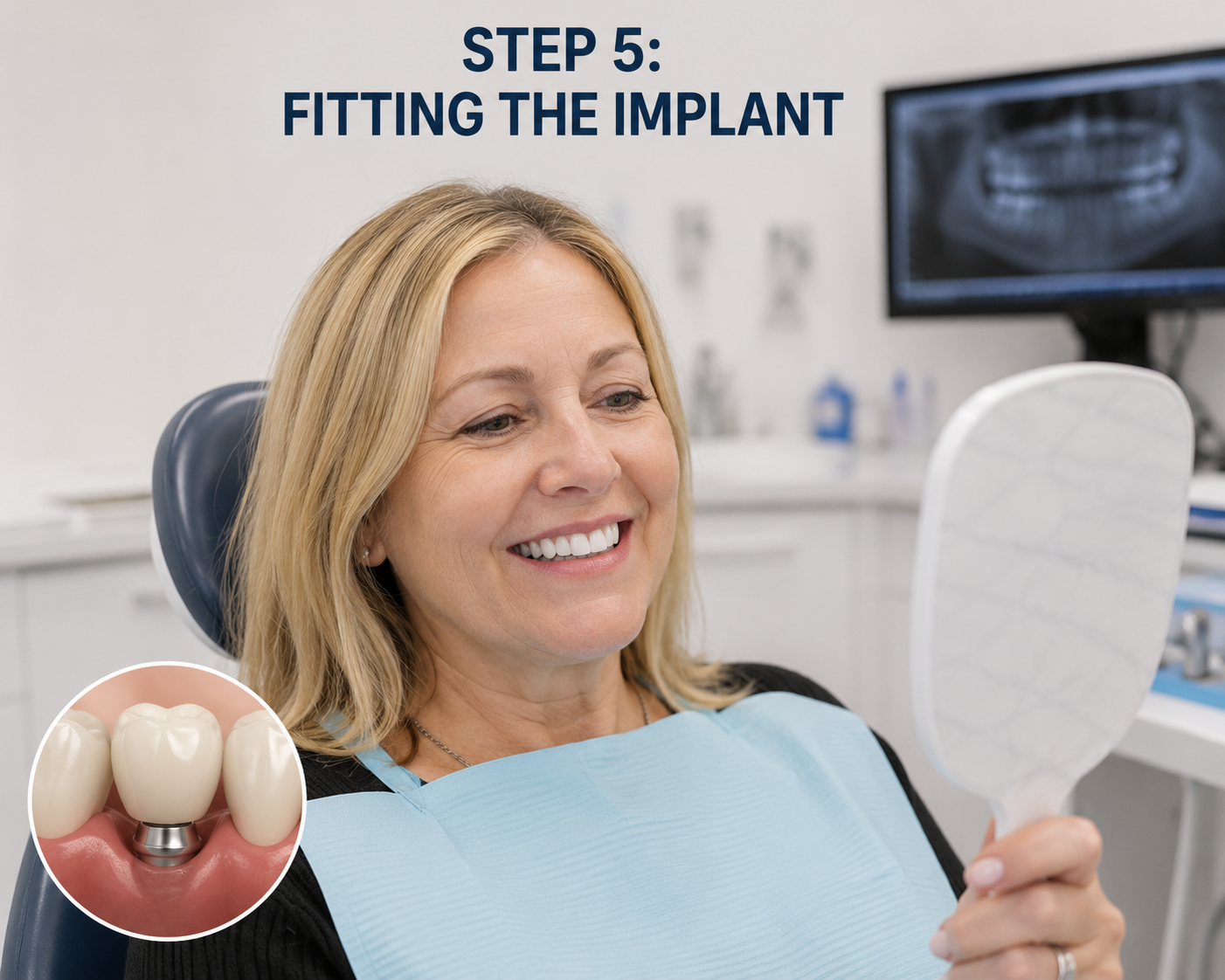 Step 5 — Fitting the final implant crown at Dulwich Dental Centre