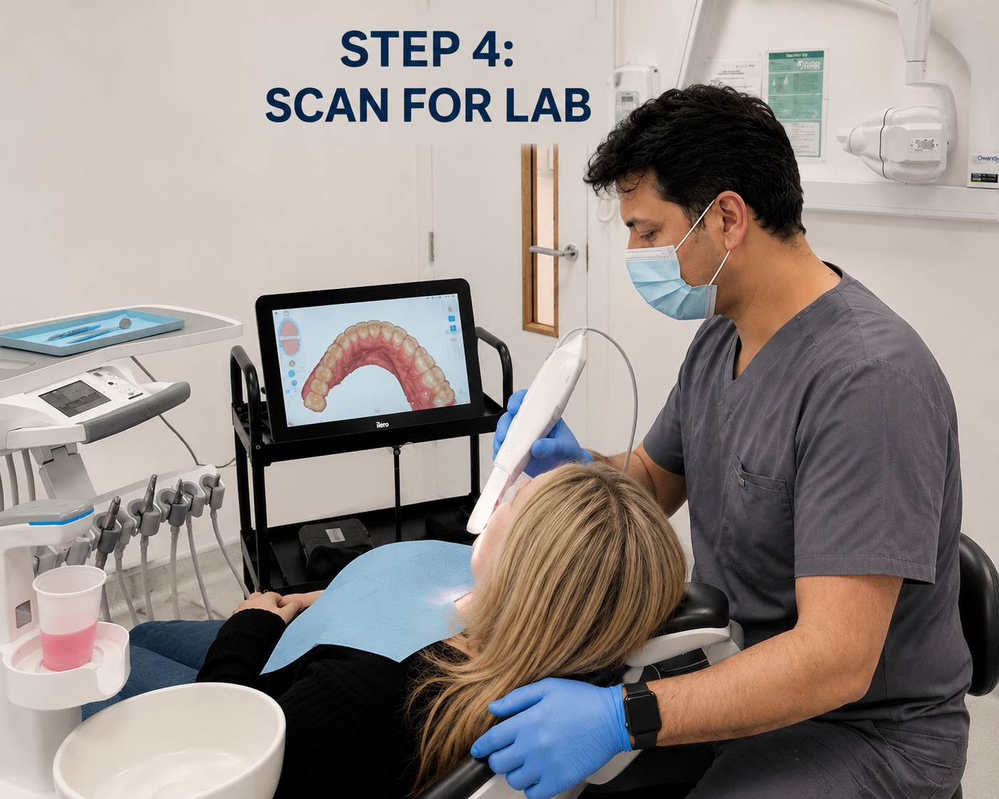 Step 4 — Digital iTero scan for the dental laboratory