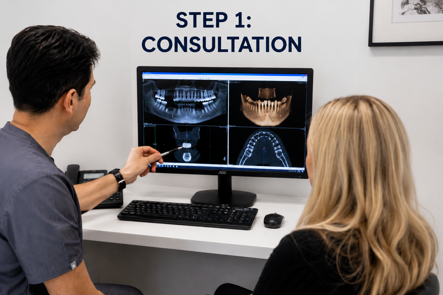 Step 1 — Dental implant consultation at Dulwich Dental Centre